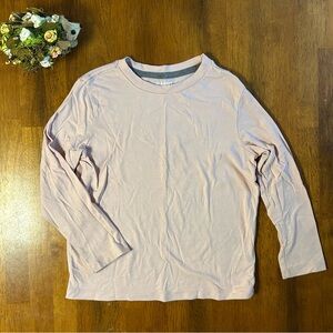 Pink Long Sleeve Shirt | Boys Size 6-7 | Spring Neutrals | Basic Tops | Old Navy